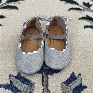 Laura Ashley Silver Glitter Dress Shoes